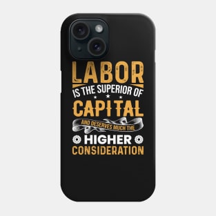 Happy USA labor day typography Phone Case