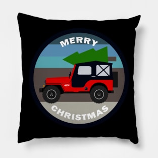 [JEEP] Driving Home for Christmas Pillow