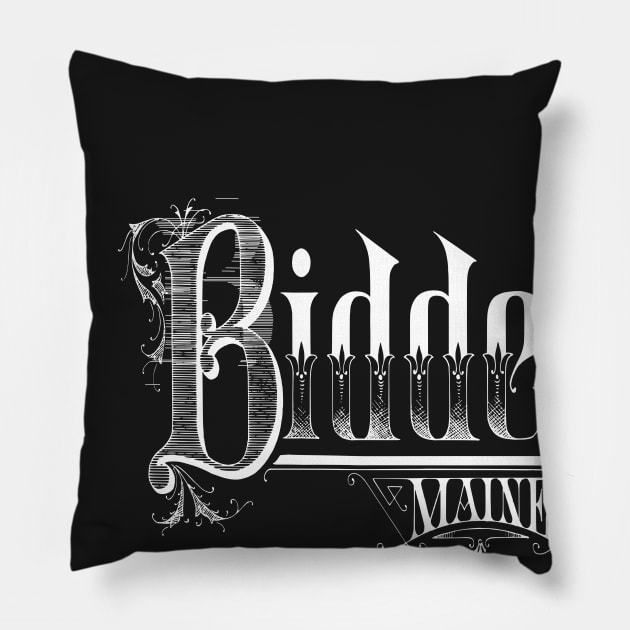 Vintage Biddeford, ME Pillow by DonDota