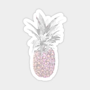 Grey and Pink Pineapple Pop Art Magnet