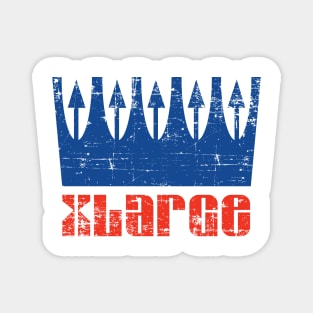 XLARGE Throwback Crown Design Distressed Magnet