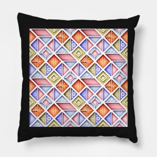 3d Colorful Geometric Pattern, Crazy Design Pillow