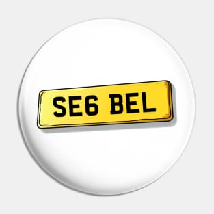 SE6 BEL Bellingham Number Plate Pin