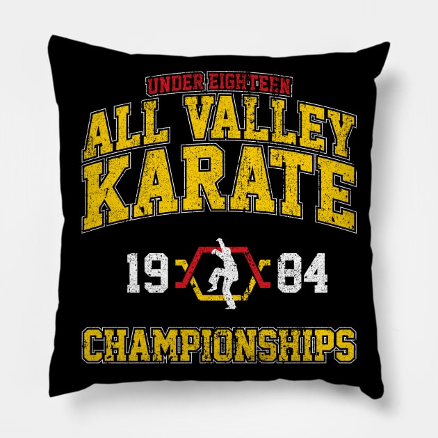 1984 All Valley Karate Championships Pillow by huckblade