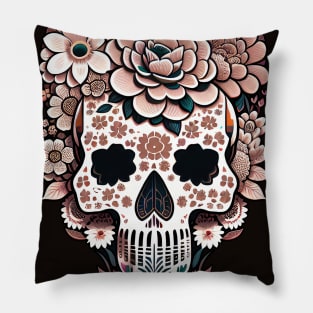 Skull Flower Pillow