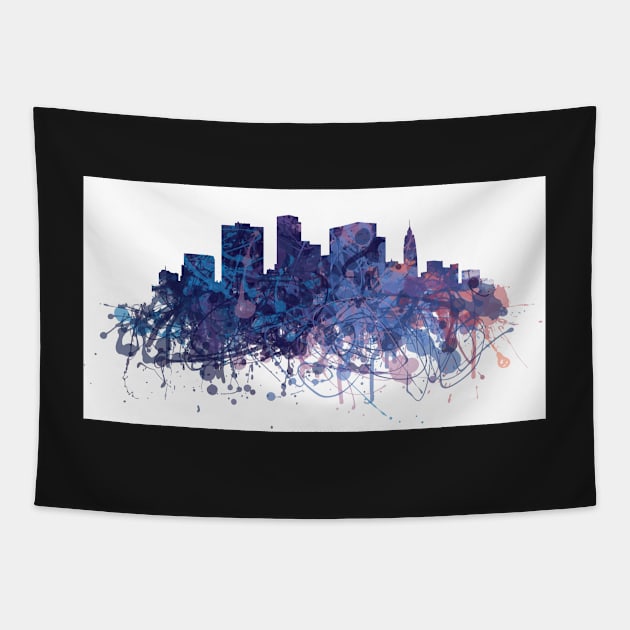 Painted Skylines: New York City Tapestry by DigitalShards