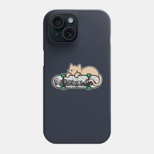 Cat and Skateboard Skateboarding Shy Cat and Mice Phone Case