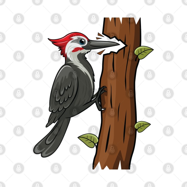 Woodpecker Bird Cartoon by Mako Design 