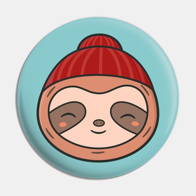 Kawaii Cute Sloth Pin by happinessinatee