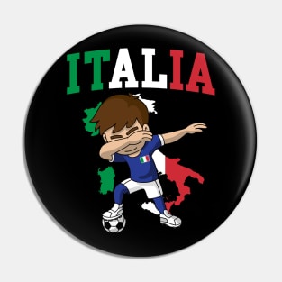 Italia Italian Soccer Boy Italy Flag Map Pin