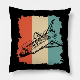 Vintage Retro Space Shuttle Pillow