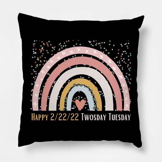 Happy 2/22/22 Twosday Tuesday February 22nd 2022 School Pillow by NessYou