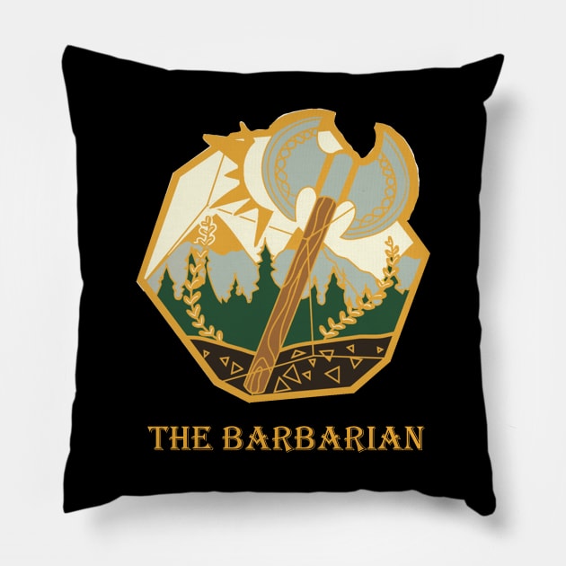 The Barbarian coat of arms Pillow by Ambrosius