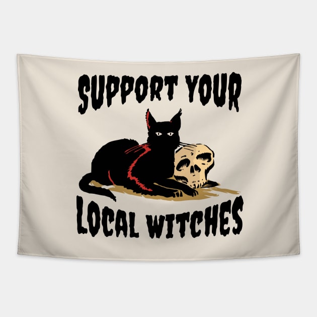 Support Your Local Witches Tapestry by valentinahramov