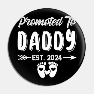 Promoted To Daddy est 2024 Pregnancy Announcement Pin