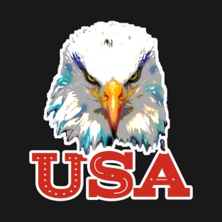 Red USA Eagle Head T-Shirt