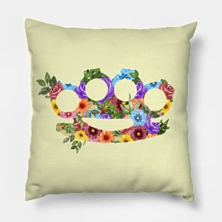 Floral Brass Knuckles Pillow