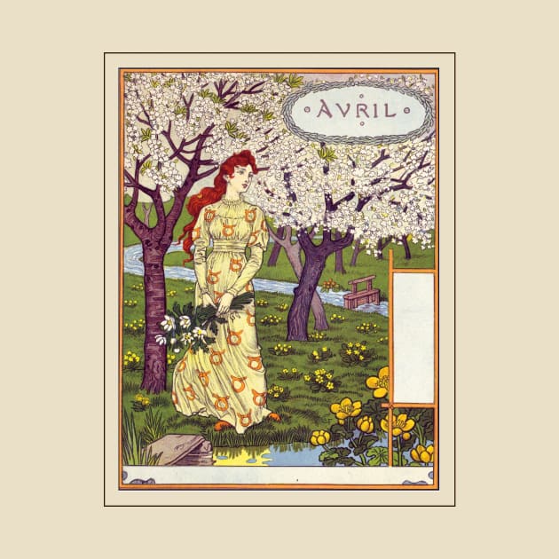 April - Belle Jardiniere by WAITE-SMITH VINTAGE ART