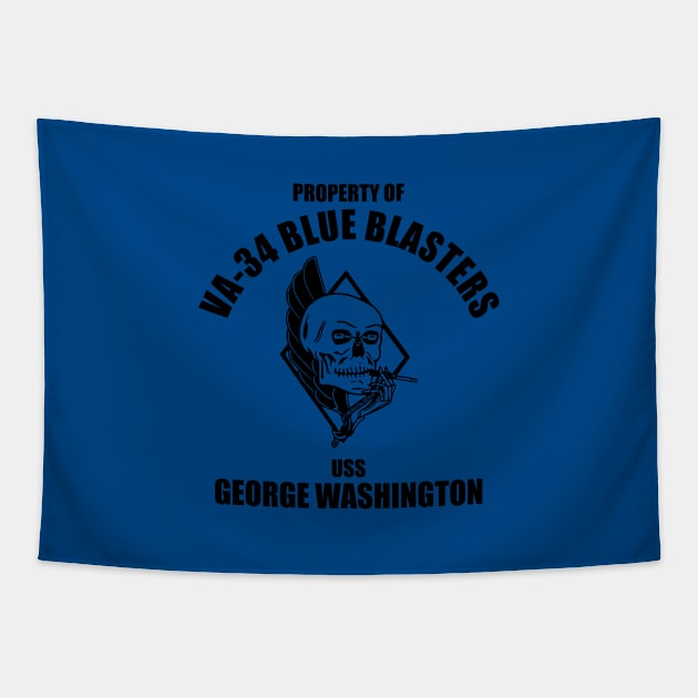 VA-34 Blue Blasters - USS George Washington Tapestry by TCP