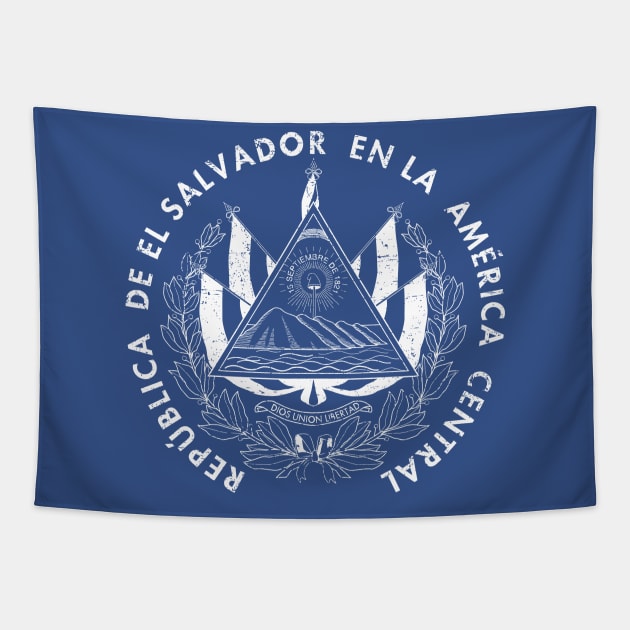 Republica de El Salvador - Escudo de El Salvador Tapestry by verde