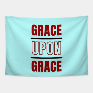 Grace Upon Grace | Christian Typography Tapestry