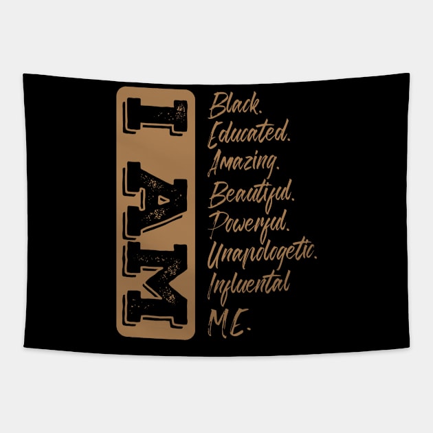 I Am Black History Month Black Pride Tapestry by BrightGift