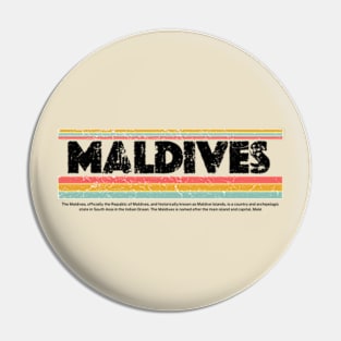 Maldives Island  gift  art 90s style retro vintage 80s Pin
