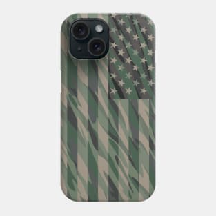 Patriotic Jungle Green Camo USA Flag Phone Case