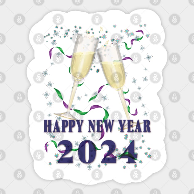 2024 - Happy New Year - New Year - Happy New Year 2024 Sticker for Sale by  surprise-to-me in 2023