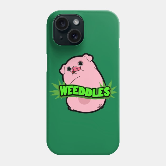 WEEDDLES (waddles smoking weed) Phone Case by BeardDesign