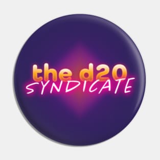 The d20 Syndicate Retro Logo Pin