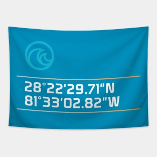 Epcot Living Seas Coordinates Tapestry