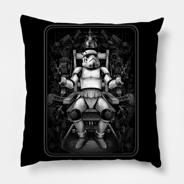 on death chair Pillow by ADAMLAWLESS