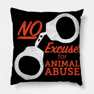 Animal abuse jail Pillow