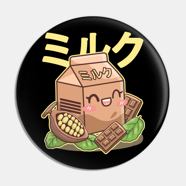 Kawaii Milk Retro Japanese Chocolate Anime Lover - Japan - Pin | TeePublic Kawaii Milk Retro Japanese Chocolate Anime Lover - Japan - Pin | TeePublic
