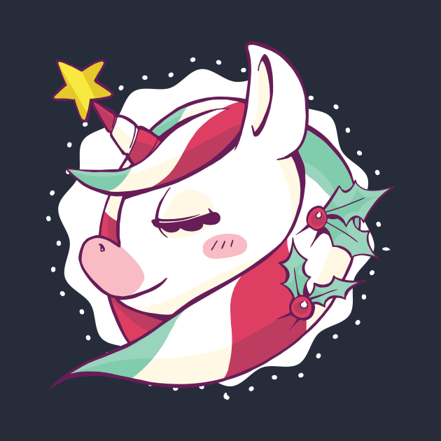 Cute Christmas Unicorn by LR_Collections