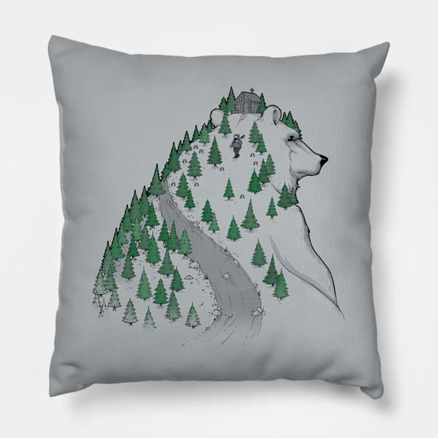 Wild Bear Pillow by Tobe_Fonseca