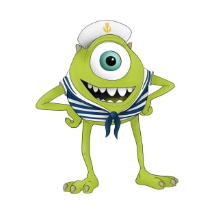 First Mate Mike: Mike Wazowski as Cruise Ship First Mate T-Shirt