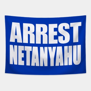 Arrest Netanyahu - White - Back Tapestry