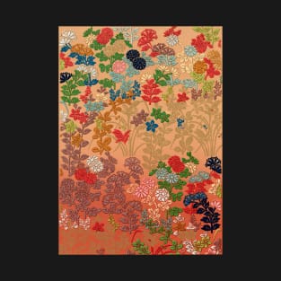 VINTAGE JAPANESE FLOWER PATTERN T-Shirt