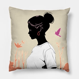 Girl in nauture Pillow