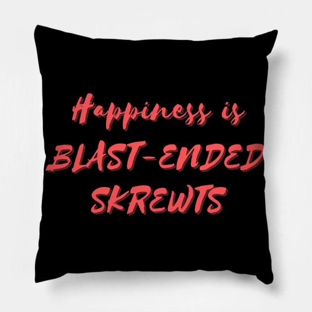 Happiness is Blast-Ended Skrewts Pillow by Eat Sleep Repeat