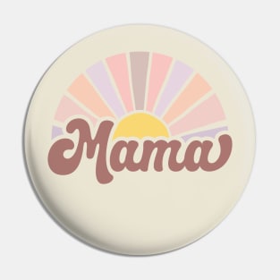 Retro Muted Pink Sunrise Mama Gift for mom to be, mothers day gift for new mom life, baby shower gift for mama, mommy and me Pin