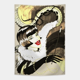 Girl Retro Beauty Art Deco Tapestry