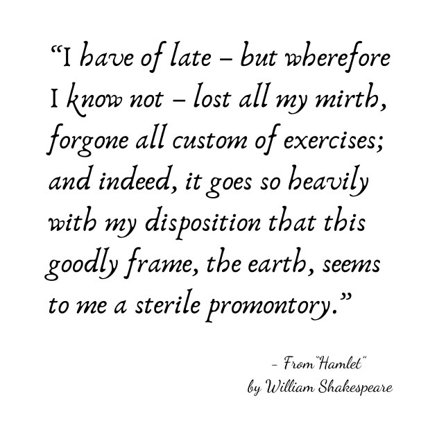 A Quote from "Hamlet" by William Shakespeare by Poemit