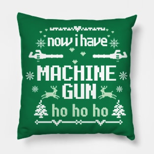 Now I Have A Machine Gun Ho-Ho-Ho Christmas Sweater Pillow