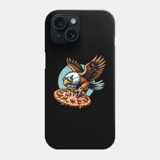 Funny Eagle hunting for Pizza Phone Case