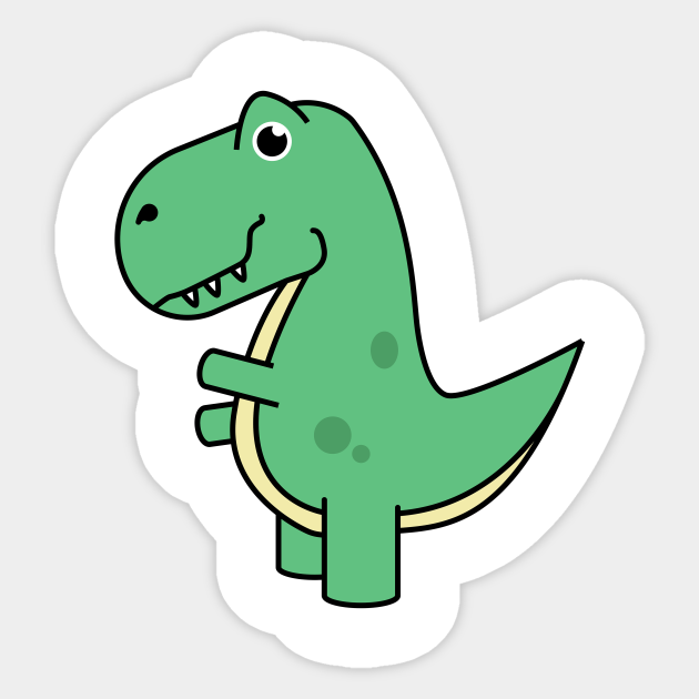Tyrannosaurus Kids Cartoon Dinosaur Dinosaur Aufkleber Teepublic De