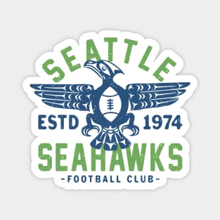 Vintage Seattle Seahawks 2 by Buck Tee Originals Magnet