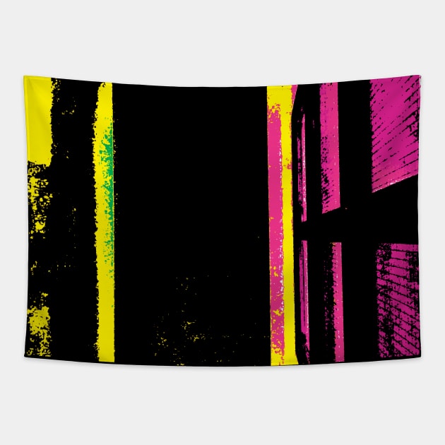 abstract in pink and yellow Tapestry by rclsivcreative